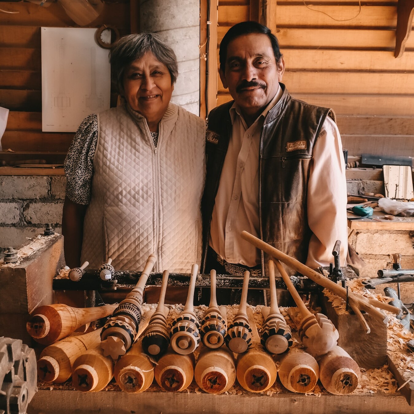 Familie Gómez bei der Arbeit