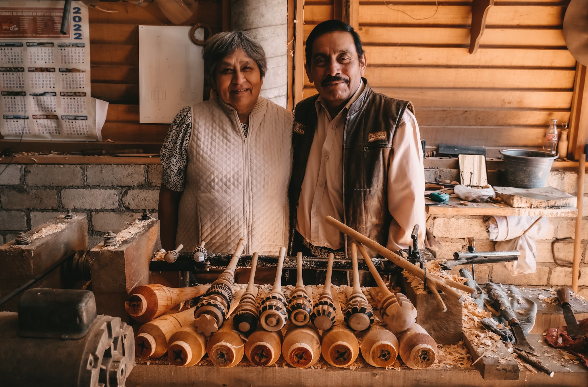 Familie Gómez bei der Arbeit